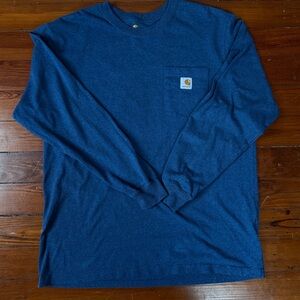 Carhartt Navy Long Sleeve Tee L